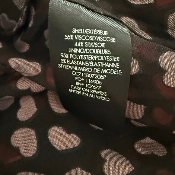 Alice + Olivia silk hearts robe duster coverup sash tie M/L medium large sheer - Picture 8 of 11